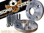Spacers 15mm Renault Clio Sport Megane 5x108 60,1, Ophalen of Verzenden
