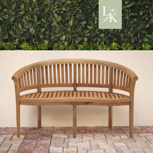 Landelijke klassieke tuinbank - Berwyn teakhout, Tuin en Terras, Tuinbanken, Nieuw, Teakhout