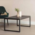 Salontafel Mangohout Britt 110 Zwart, 100 tot 150 cm, Verzenden, Nieuw, 50 tot 100 cm