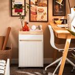 2dekans | SoBuy ASK03-W Rolcontainer Bureau Trolley, Huis en Inrichting, Tafels | Bijzettafels, Ophalen of Verzenden, Zo goed als nieuw