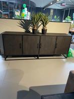 dressoir massief Mango zwart 220 cm breed nu extra korting, Huis en Inrichting, Kasten | Dressoirs, Overige houtsoorten, Verzenden