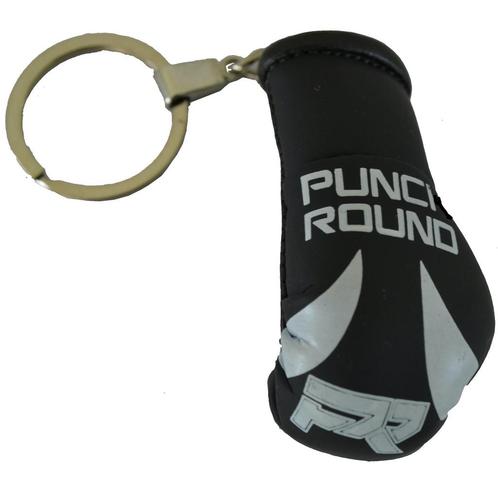 PunchR™ Punch Round Bokshandschoen Sleutelhanger Zwart Wit, Sport en Fitness, Boksen, Overige, Nieuw, Ophalen of Verzenden