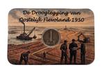 Nederland. Juliana. 1 Cent 1950 Coincard De drooglegging, Postzegels en Munten