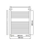 Designradiator Haceka Sinai Adoria 59x69 cm Wit, Ophalen of Verzenden, Nieuw
