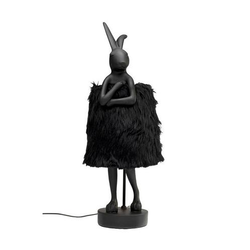 *WOONWINKEL* Kare Design Rabbit Fur Black Zwart Konijn Tafel, Huis en Inrichting, Lampen | Tafellampen, Nieuw, Verzenden