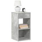 vidaXL Nachtkastje met lade 35x34x66,5 cm betongrijs, Verzenden, Nieuw, Hout