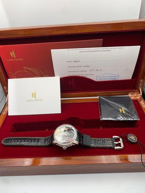 Lucky Harvey - 925 Silver Rabbit Automaton moon butterfly, Sieraden, Tassen en Uiterlijk, Horloges | Heren