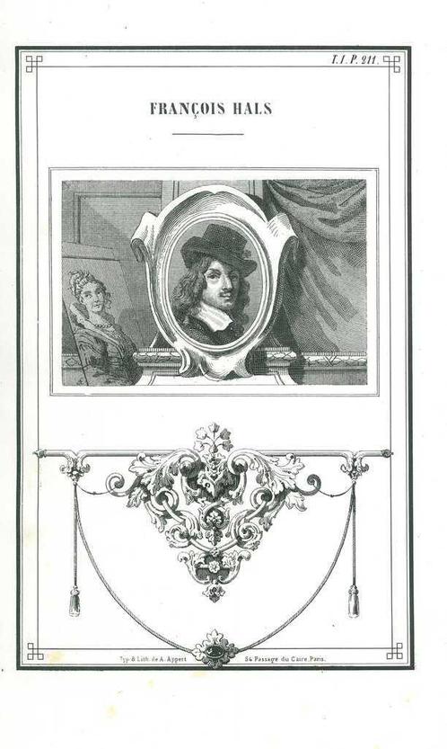 Portrait of Frans Hals, Antiek en Kunst, Kunst | Etsen en Gravures