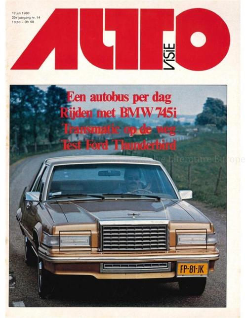 1980 AUTOVISIE MAGAZINE 14 NEDERLANDS, Boeken, Auto's | Folders en Tijdschriften