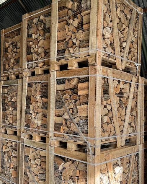 Haardhout mix- 1m3 strak gestapeld- 1.5 m3 losgestort, Tuin en Terras, Haardhout, Blokken, 3 tot 6 m³, Elzenhout, Ophalen of Verzenden