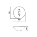Waskom Luca Sanitair Vetro Rond 42x42x14,5 Gehard Glas Incl., Ophalen of Verzenden, Nieuw