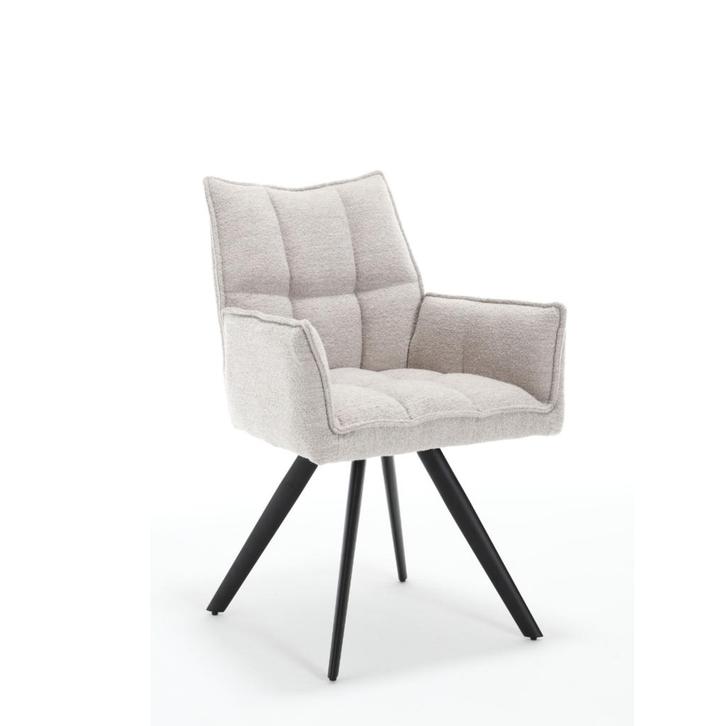 Eetkamerstoel Yuni | Naturel | Met armleuning, Huis en Inrichting, Stoelen, Nieuw, Ophalen of Verzenden