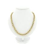 Gouden vierkante koningsketting, Ophalen of Verzenden, Gebruikt, Overige kleuren, Goud