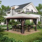 TRUUSK Vouwpaviljoen 4x4m Tuinpaviljoen In Hoogte Verstelbaa, Verzenden, Nieuw