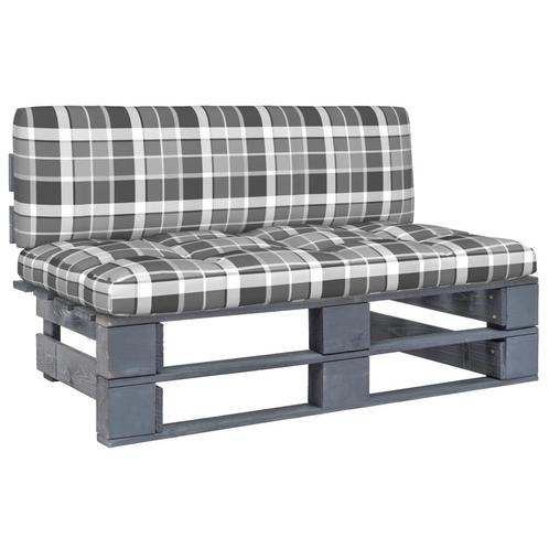 vidaXL Tuinmiddenbank pallet geïmpregneerd grenenhout grijs, Tuin en Terras, Tuinsets en Loungesets, Nieuw, Verzenden