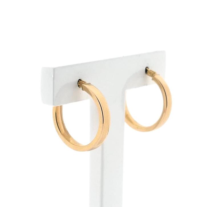 9 Krt. oorstekers | Ø 23,4 mm (oorbellen, dames, 9 karaat), Sieraden, Tassen en Uiterlijk, Antieke sieraden, Goud, Ophalen of Verzenden