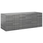 vidaXL Tuinbox 291x100,5x104 cm polyetheen rattan grijs, Verzenden, Nieuw