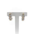 Bicolor oorbellen met diamant; 0,48 ct., Sieraden, Tassen en Uiterlijk, Oorbellen, Gebruikt, Overige kleuren, Ophalen of Verzenden