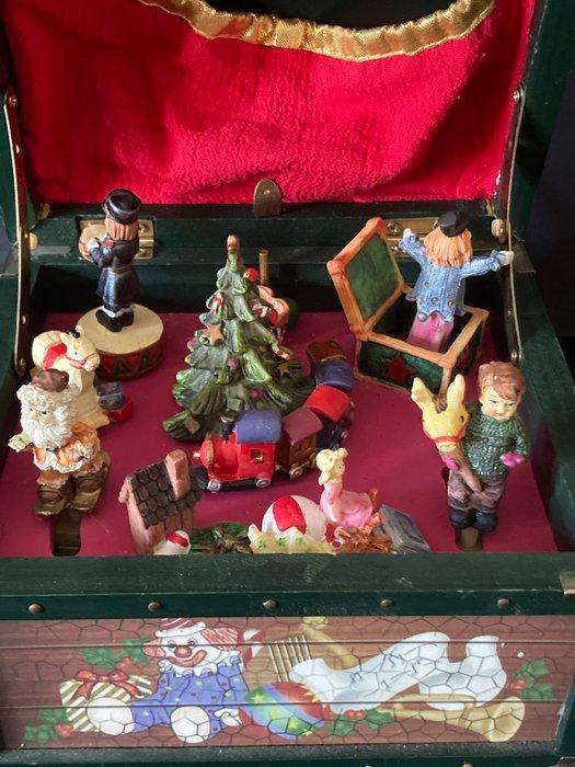 (20) Superbe boite à musique du Père Noel et son train, Diversen, Kerst