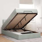 vidaXL Ottoman bed met matras en LEDs 120x200 cm fluweel, Verzenden, Nieuw, Twijfelaar, 120 cm