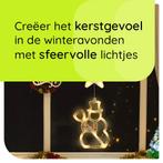 Kerstverlichting Raam Sneeuwpop - 82cm - Inclusief, Verzenden, Nieuw