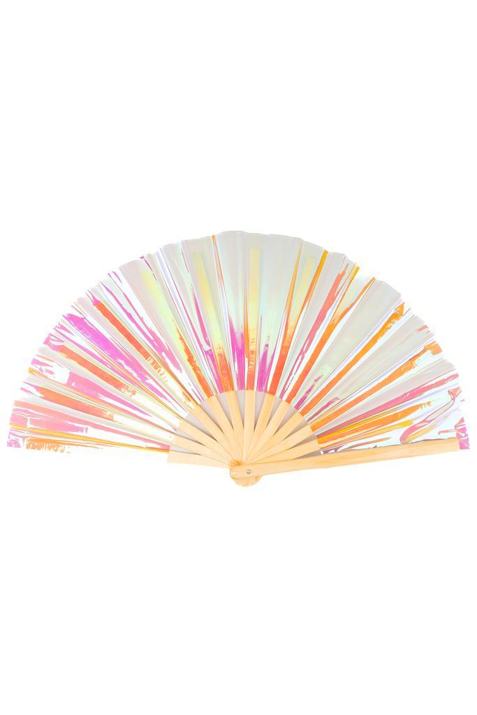 Waaier Groot Holografisch Regenboog Iridescent Fan Grote Han, Kleding | Dames, Carnavalskleding en Feestkleding, Nieuw, Ophalen of Verzenden