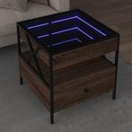 vidaXL Salontafel met Infinity LED 50x50x51 cm bruin, Huis en Inrichting, Tafels | Salontafels, 50 tot 100 cm, Verzenden, Nieuw