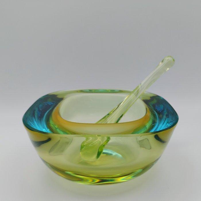 Murano - Kom - Uraniumglas, Muranoglas - Onderwaterglas, Antiek en Kunst, Antiek | Glas en Kristal