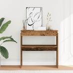 vidaXL Wandtafel 80x30x80 cm bewerkt hout oud houtkleurig, Huis en Inrichting, Verzenden, Nieuw