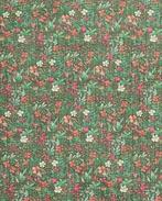 Corduroy Bloemetjes Groen, Nieuw, Groen