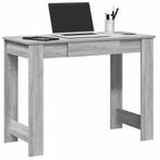 vidaXL Bureau 100x45x75 cm bewerkt hout grijs sonoma, Huis en Inrichting, Bureaus, Verzenden, Nieuw