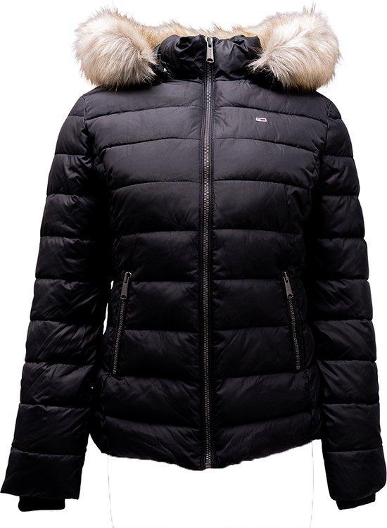 Tommy Jeans  Maat L TJW Essential Hooded Jacket - Zwart, Kleding | Dames, Jassen | Winter, Verzenden
