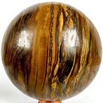 Tigereye Exceptional large AAA Tigereye sphere - Hoogte: