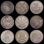 Wereld. Lote de 9 monedas 1869/1965 (Zonder Minimumprijs), Postzegels en Munten