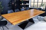 Massieve eettafel MAMMUT BALANCE 200cm naturel bruin acacia, Huis en Inrichting, Tafels | Eettafels, Ophalen of Verzenden, Nieuw