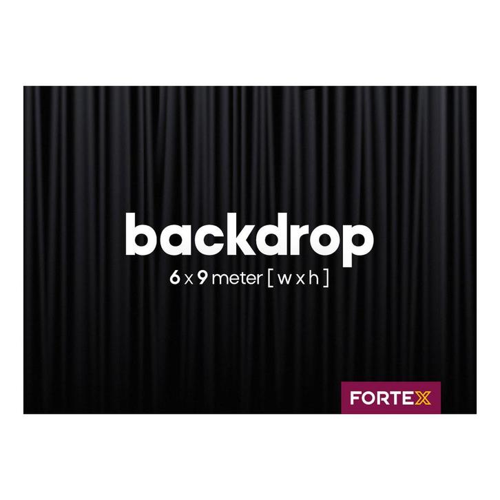 FORTEX Backdrop 6m (b) x 9m (h) zwart 320 gram/m², Muziek en Instrumenten, Licht en Laser, Verzenden