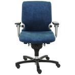 Haworth Comforto 77 met nieuwe stoffering, Blauw, Ergonomisch, Bureaustoel, Zo goed als nieuw