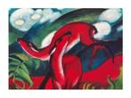 Kunstdruk Franz Marc - The red Deer 80x60cm, Verzenden, Nieuw