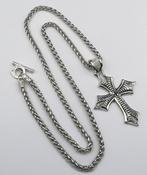 Sierlijke beschermende ketting - Fleur-de-lis kruis -