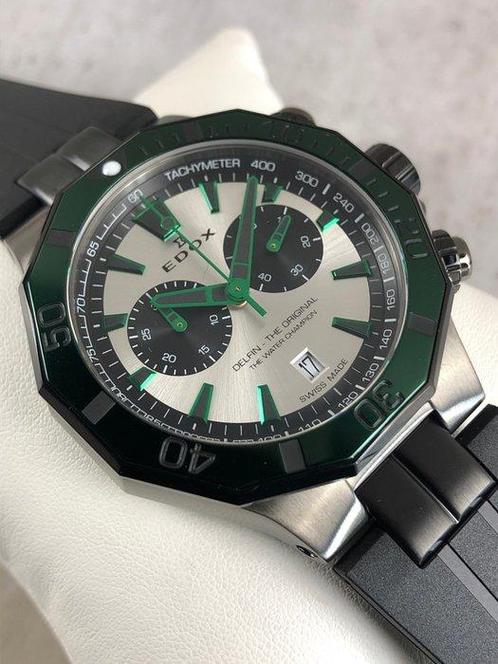 Edox - Delfin Chronograph - 10112-37GNVCA-ANV - Heren -, Sieraden, Tassen en Uiterlijk, Horloges | Heren
