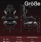 Verstelbare bureaustoel voor werk en gaming met hoofdsteun, Verzenden, Nieuw