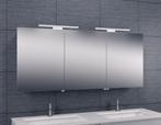 Spiegelkast Wiesbaden met Led Verlichting 160x60 Aluminium, Ophalen of Verzenden, Nieuw, Bad