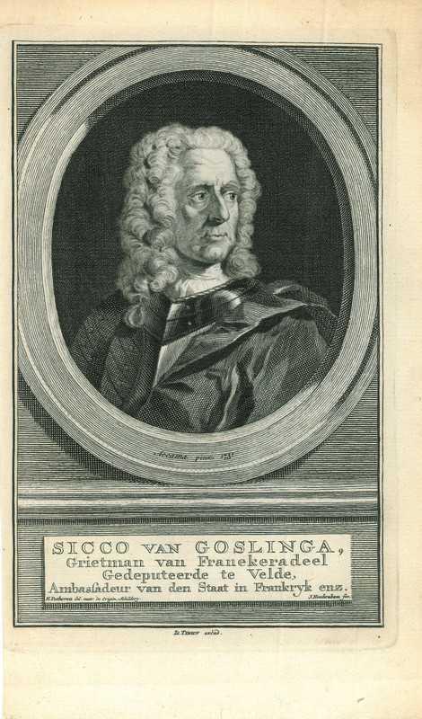 Portrait of Sicco van Goslinga, Antiek en Kunst, Kunst | Etsen en Gravures