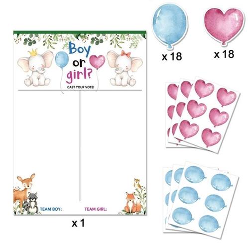 Genderreveal party game Team Boy of Team Girl 37-delig, Kinderen en Baby's, Kraamcadeaus en Geboorteborden, Kraamcadeau, Nieuw