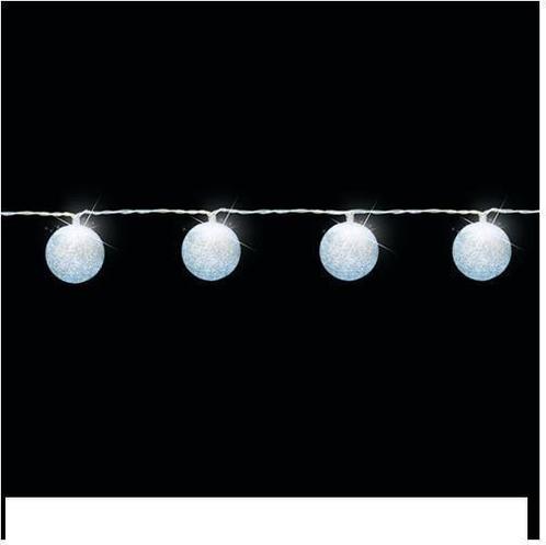 Luca Lighting - Snoer Bal op Batterijen met 10 Helder Witte, Diversen, Kerst, Verzenden