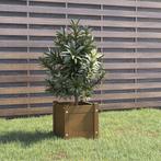 vidaXL Plantenbak 31x31x31 cm massief grenenhout honingbruin, Verzenden, Minder dan 60 cm, Nieuw, Hout