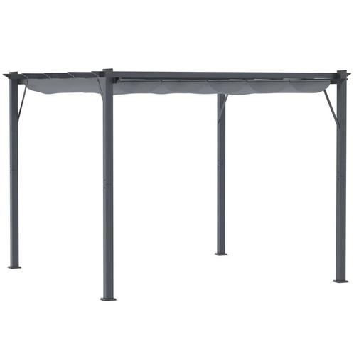 TRUUSK e Pergola Met Schuifdak Alu Grijs 3 X 3 M 1, Tuin en Terras, Partytenten, Nieuw, Verzenden