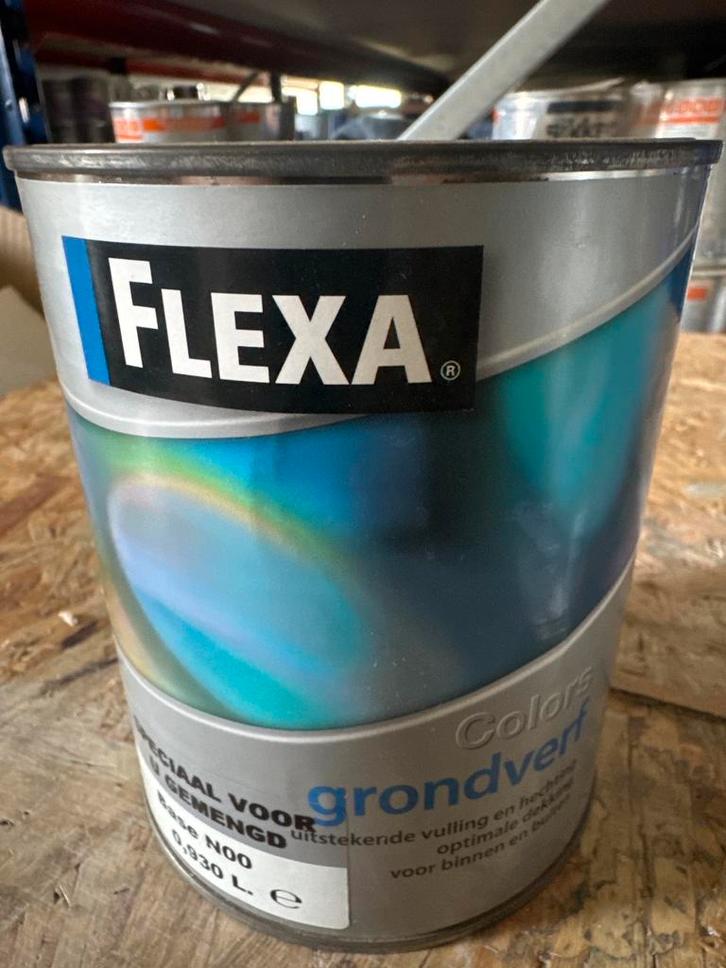 Flexa Grondverf - ZWART - 1 liter, Doe-het-zelf en Verbouw, Verf, Beits en Lak, Verf, Zwart, Nieuw, Minder dan 5 liter, Ophalen of Verzenden