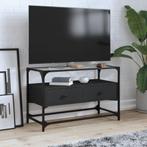 vidaXL Tv-meubel met glazen blad 80x35x51 cm bewerkt hout, Huis en Inrichting, Kasten | Televisiemeubels, Verzenden, Nieuw, Overige houtsoorten