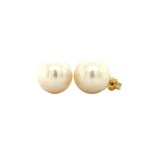 Gouden oorstekers met parel 14 krt, Sieraden, Tassen en Uiterlijk, Oorbellen, Nieuw, Ophalen of Verzenden